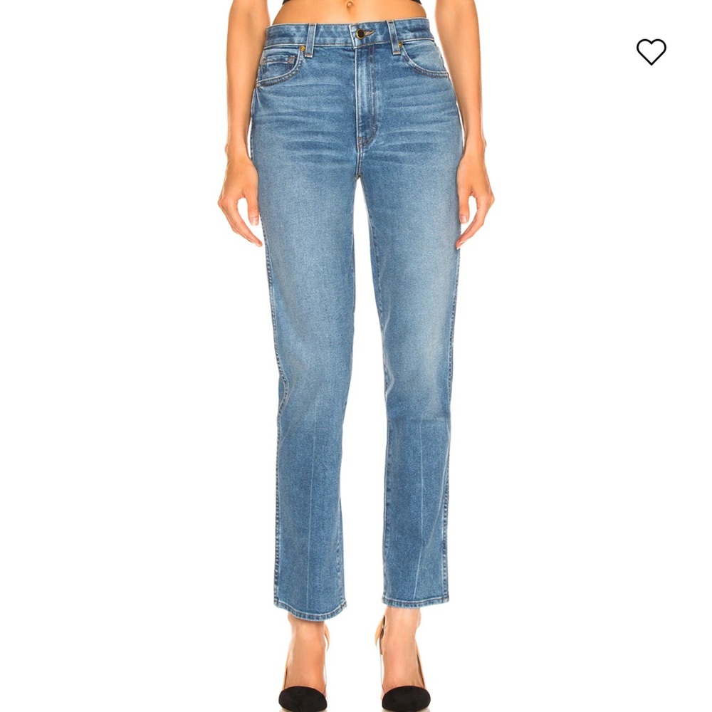 KHAITE Victoria Women's Classic Blue Straight Leg Jeans